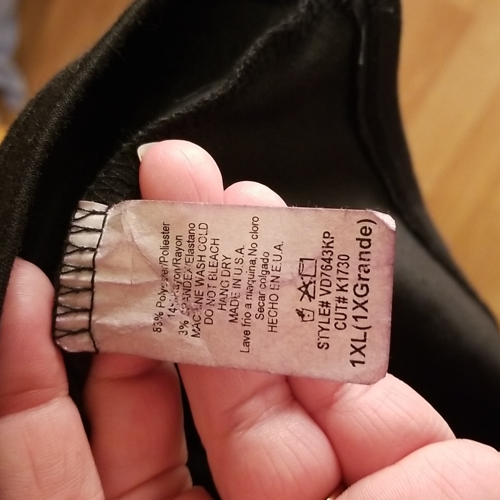 NWT Pinkblush Maternity Black Stretch Shift Dress - 1X - Picture 3 of 4